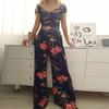 Chic One-Shoulder Printed High-Waisted Women's Jumpsuit