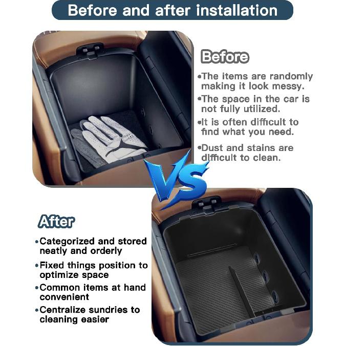 Ruiya (3PCS) 2026 Palisade Console Organizer For Hyundai Palisade 2026 Accessories Under & Double Layer Armrest Box Compatible With 2026 Hyundai