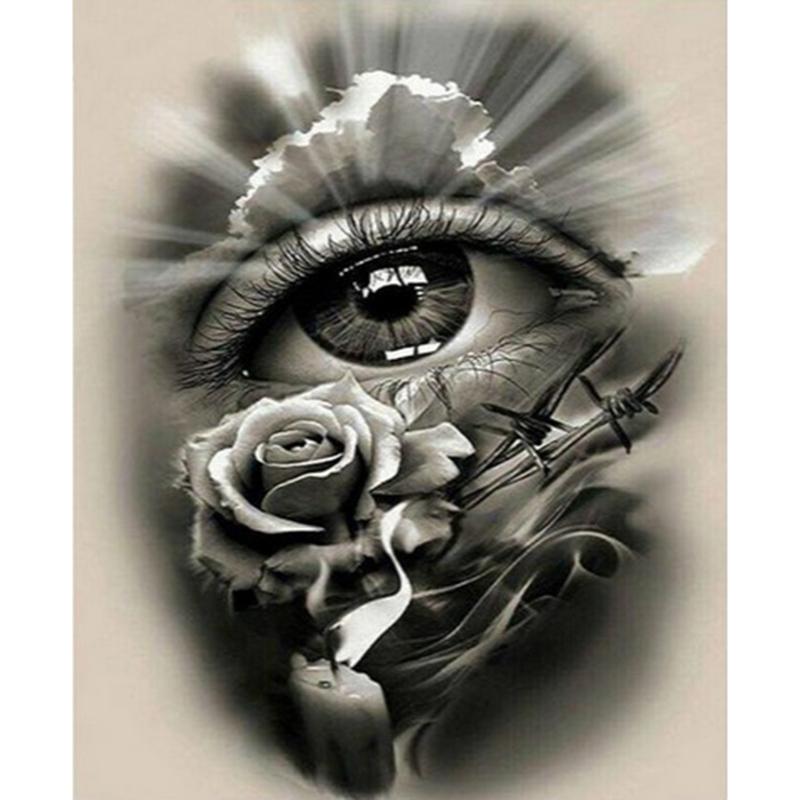 Eye Butterfly DIY 5D Diamond Painting Full Round Resin Cartoon Diamond Embroidery Cross Stitch Rhinestones Mosaic Home Decor