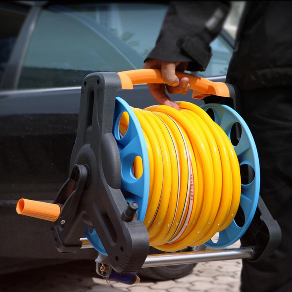 Garden Hose Reel Cart for Outdoor Cleaning Car Washing Agriculture Hose Winding Reel Water Hose Holder Pipe Storage Rack Reel