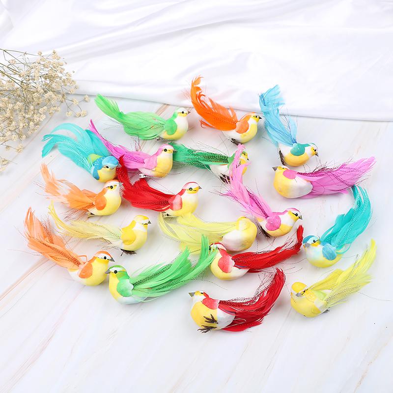 1Pc Mini Artificial Foam Feather Bird Wedding Decorative Doves Bird Home Decor