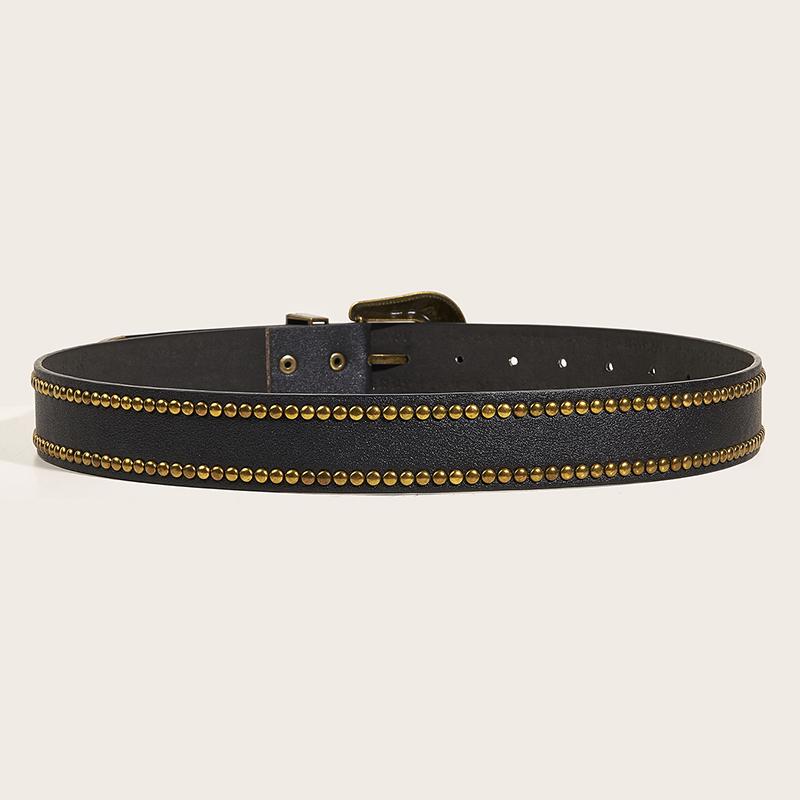 Retro Nail Trend Punk Style Belt Personality Men'S And Women'S Jeans Universal Belt