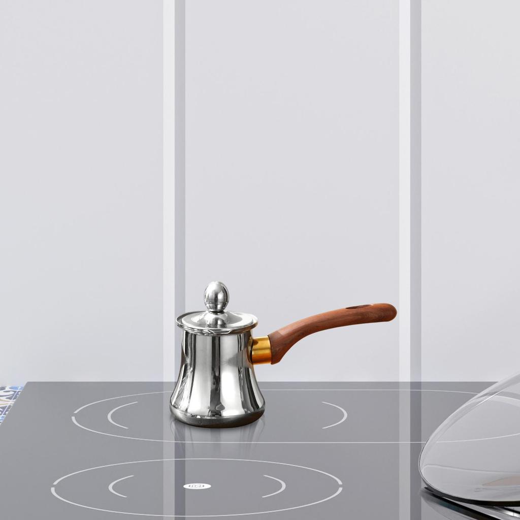 Coffee Pot Butter Melter Comfortable Grip Kitchen Essential for Gas Stoves with Handle Chocolate