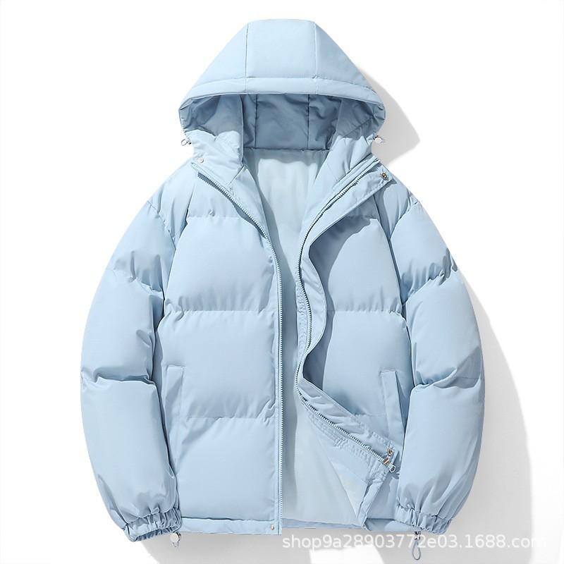 Mens Winter Thick Puffer Jacket Hooded Cotton Coat Casual Warm Outerwear Couples
