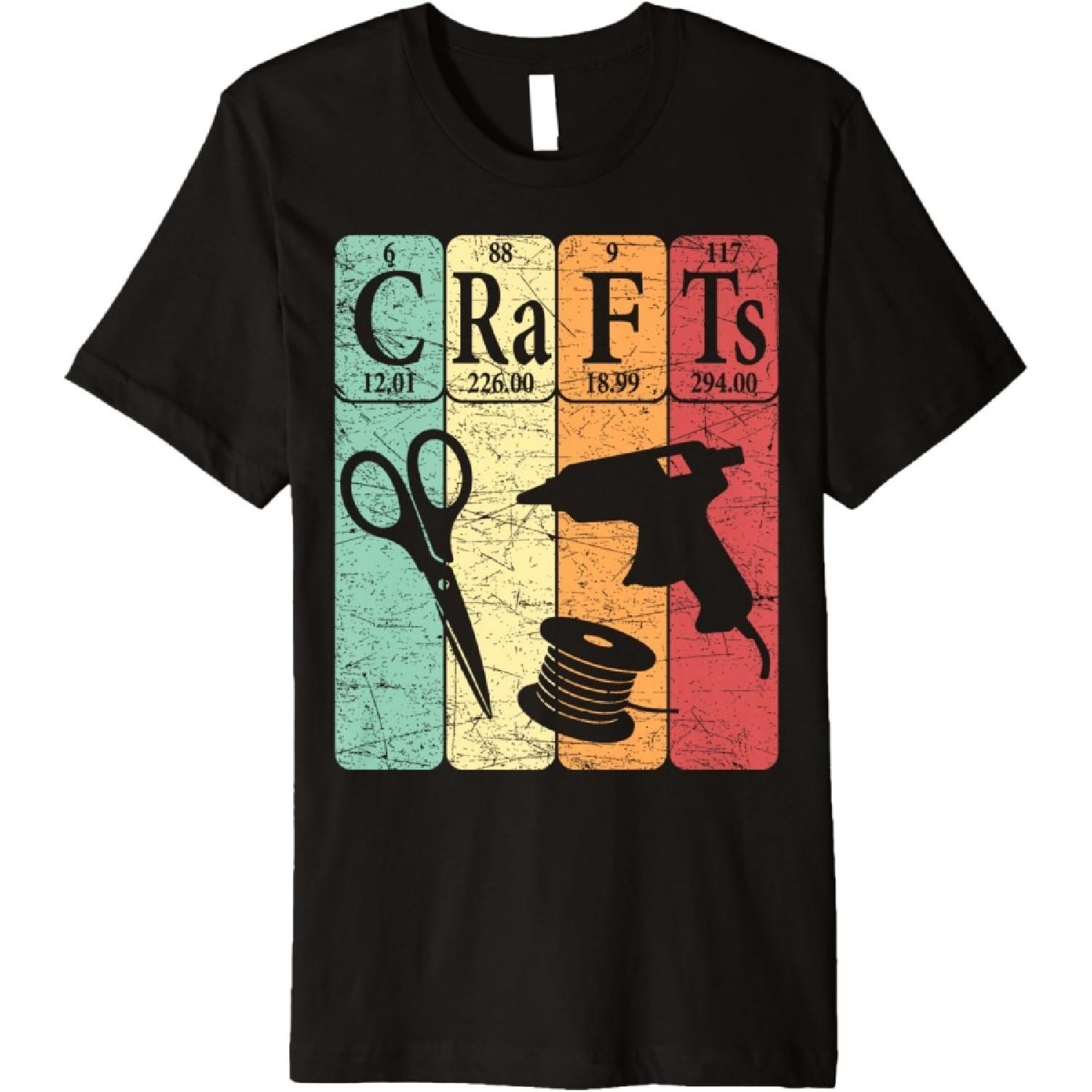 

Crafts Periodic Table Elements Crafting Retro Crafter Premium T-Shirt XXXXXL чорний