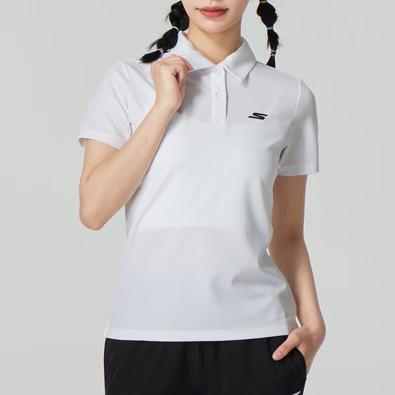 Skechers Women s Summer Knit Short Sleeve Polo Shirt P224W161-000Q S