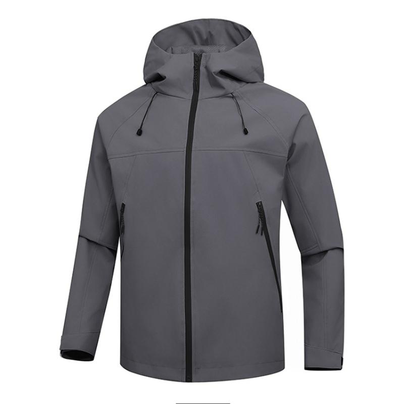 Spring and Autumn Thin Outdoor Use Single-layer Shock Clothes Mens Wind Resistant Water Repellent Jacket Mens Same Model Embroidered Hood