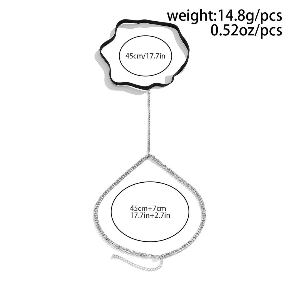 Sexy Shiny Rhinestone Elastic Band Leg Chains for Women Summer Bikini Adjustable Bandage Thigh Chain Nightclub Body Jewelry New