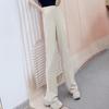 2025 Autumn/Winter Casual High-Waisted Slim Straight Velvet Trousers