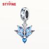 New Silver 925 Blue Dragonfly Butterfly Charms Beads Fit Original Bracelet for Women DIY Fine Jewelry Accessories Beads Gifts