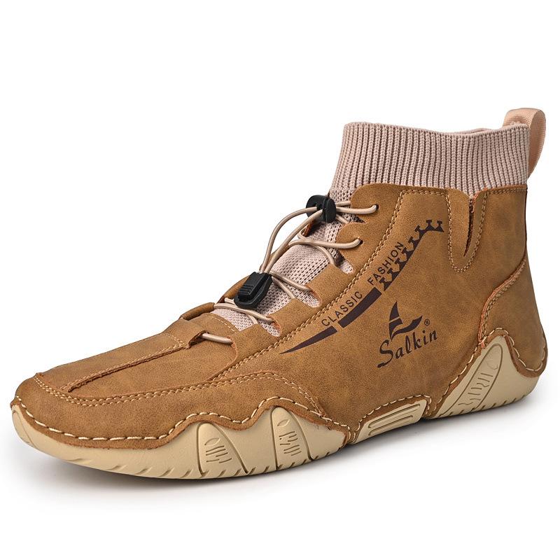 Men s Plus Size Octopus High-Top Martin Boots with Boat Sock Shoes 47