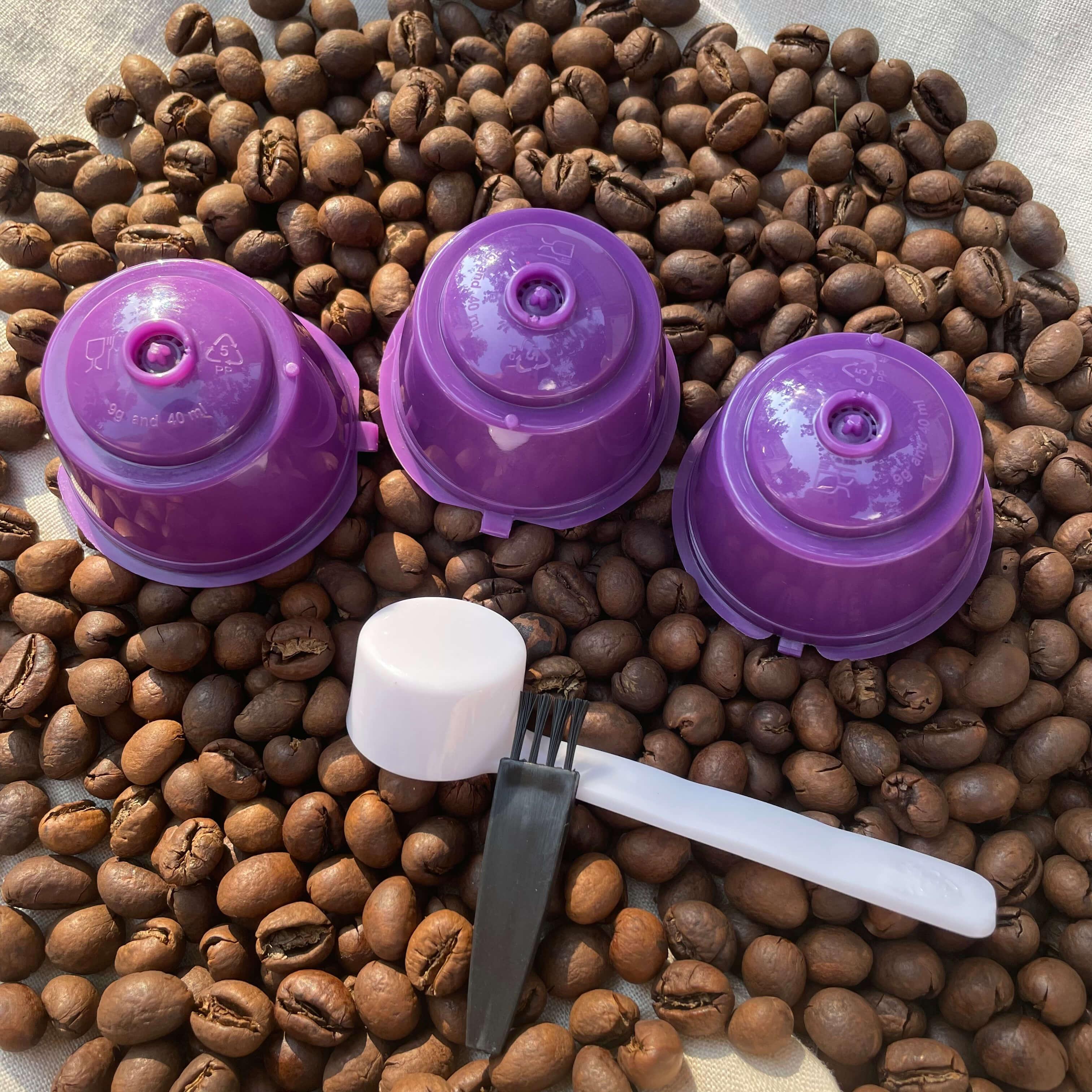 

Капсулы для кофеварки, многоразовые кофейные капсулы, универсальный фильтр для кофе, совместимый с Dolce Gusto, с ложкой, кисточкой