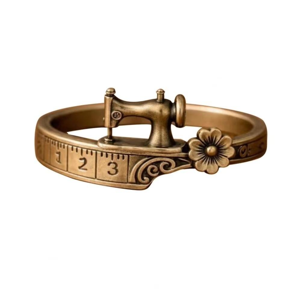 Adjustable Sewing Machine Themed Bracelet Sewing Lover s Bracelet for Women Ring