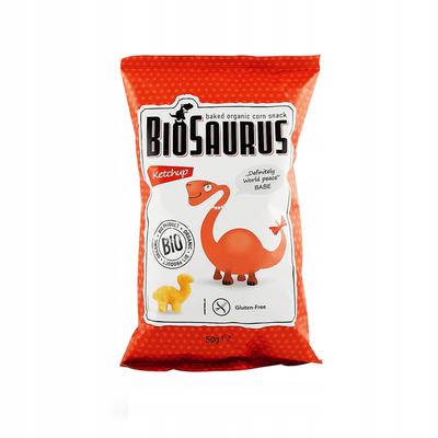 Organic Ketchup Corn Chips 50g Biosaurus