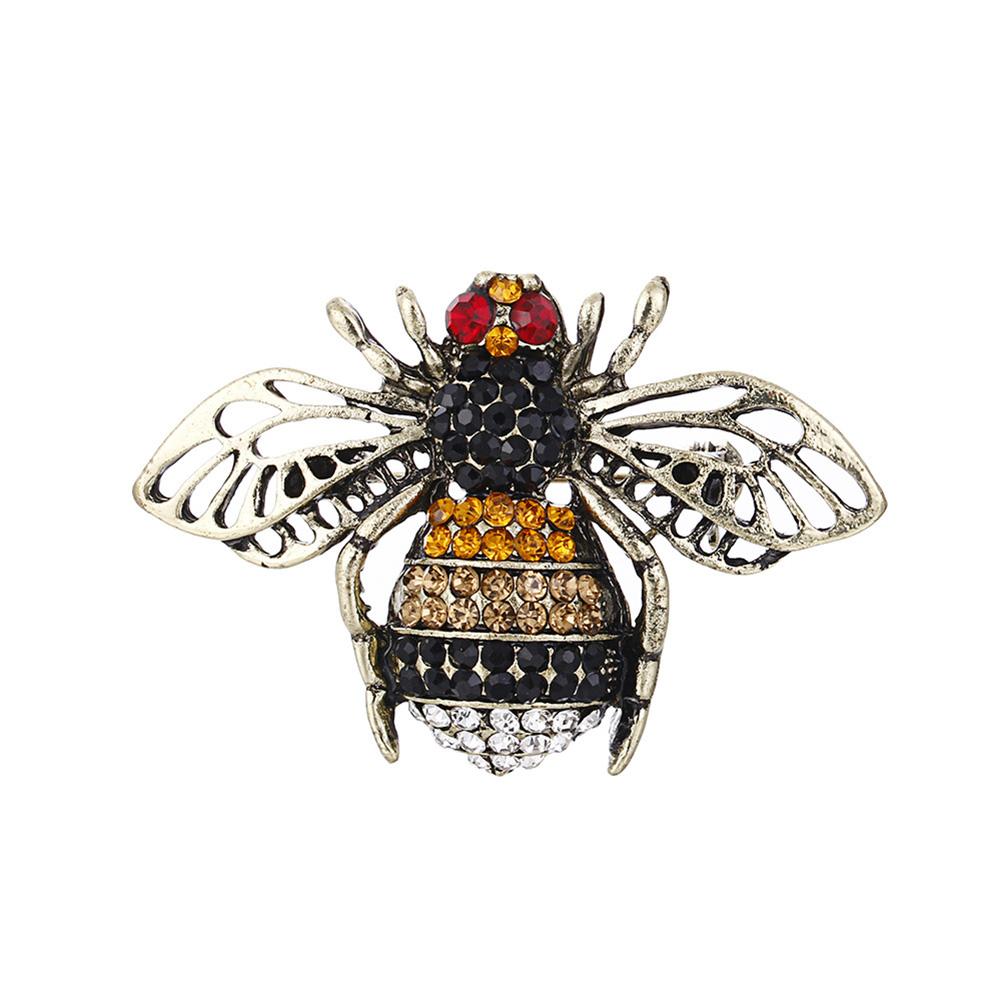 Unisex Stylová Brož ze Slitiny s Diamanty Včelí Design Módní Ozdoba
