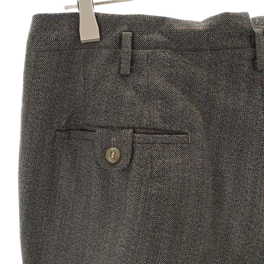 Vintage Striped Pattern Slacks Pants Gray Men's Used