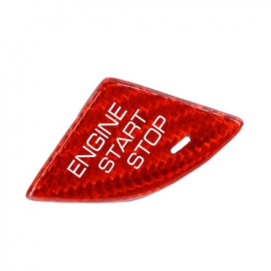 Luxury Red Carbon Fiber Car Start Button Sticker Decal For Cadillac ATS 2013-19
