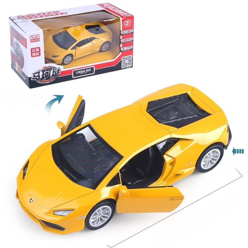 1:36 Lamborghini Huracan Rad Deutschland Stier Logo Diecast Supersportwagen Metallmodell Rückziehfahrzeug Legierung Spielzeug