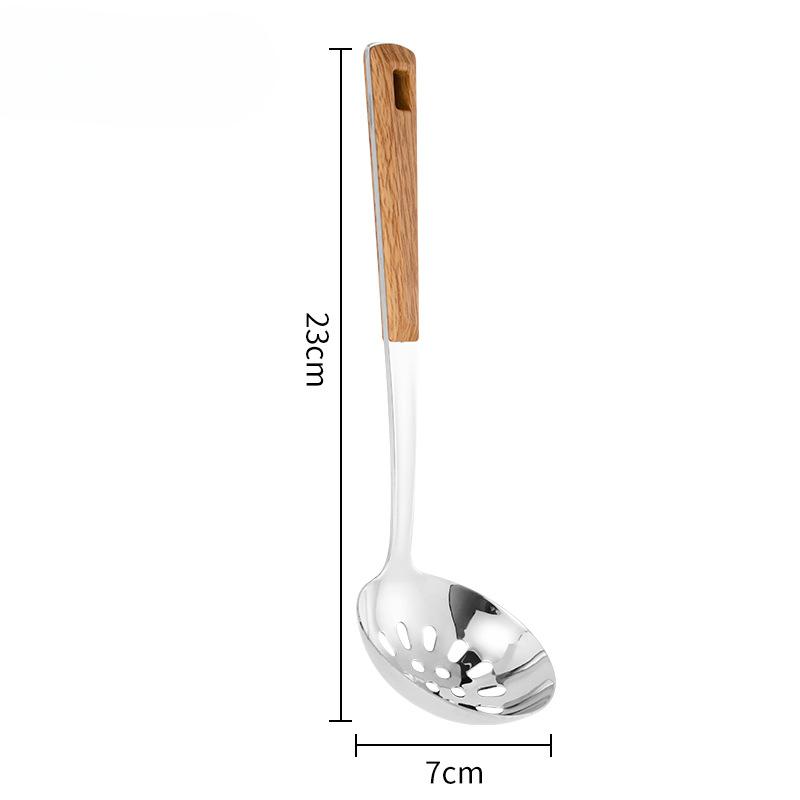 Verdickter Edelstahl Haushaltsküchenspatel Bratspatel Reislöffel Sieb zum Kochen