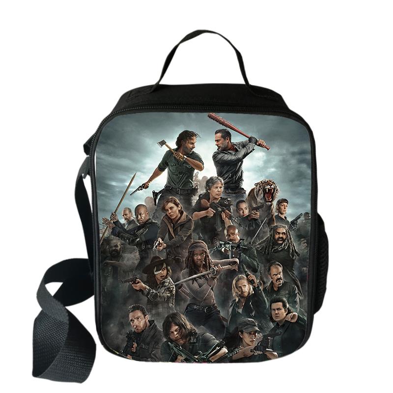 Classic Crossbody The Walking Dead Lunchbox Thermal insulation Food Lunch Bag 3D Printed Picnic Insulated Handbags Ice Bags