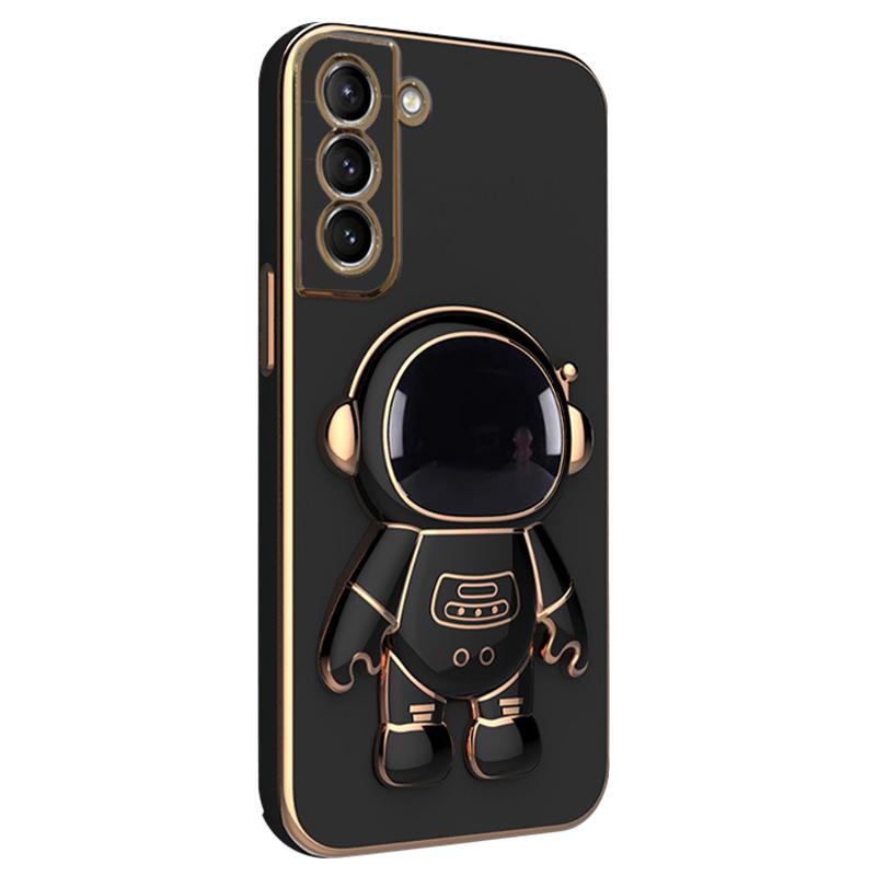 For Samsung Galaxy S23 Astronaut Phone Case Electroplating TPU Shockproof Cover