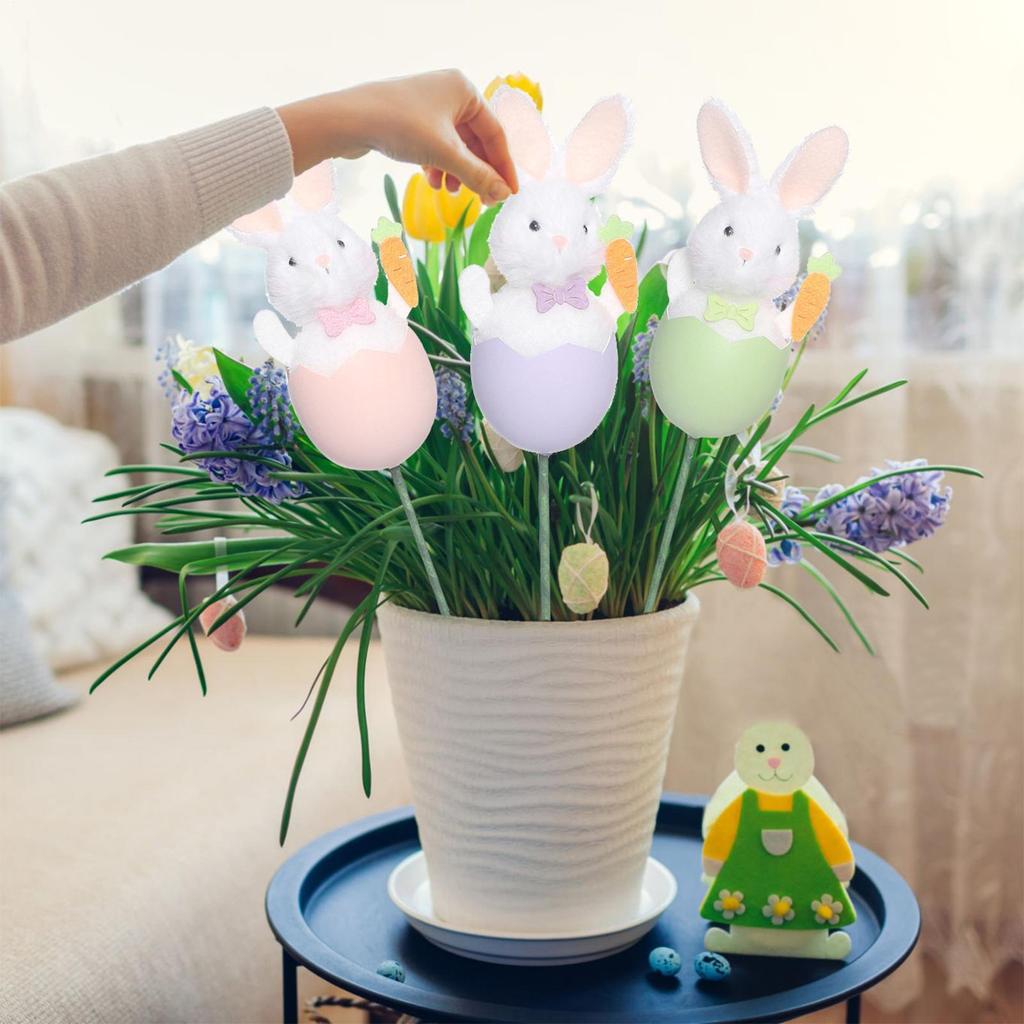 Easter Picks For Tree 3 Pieces Seasonal Decoration Decorative Spring Floral Stems For Home Office Entertainers Apartment Living