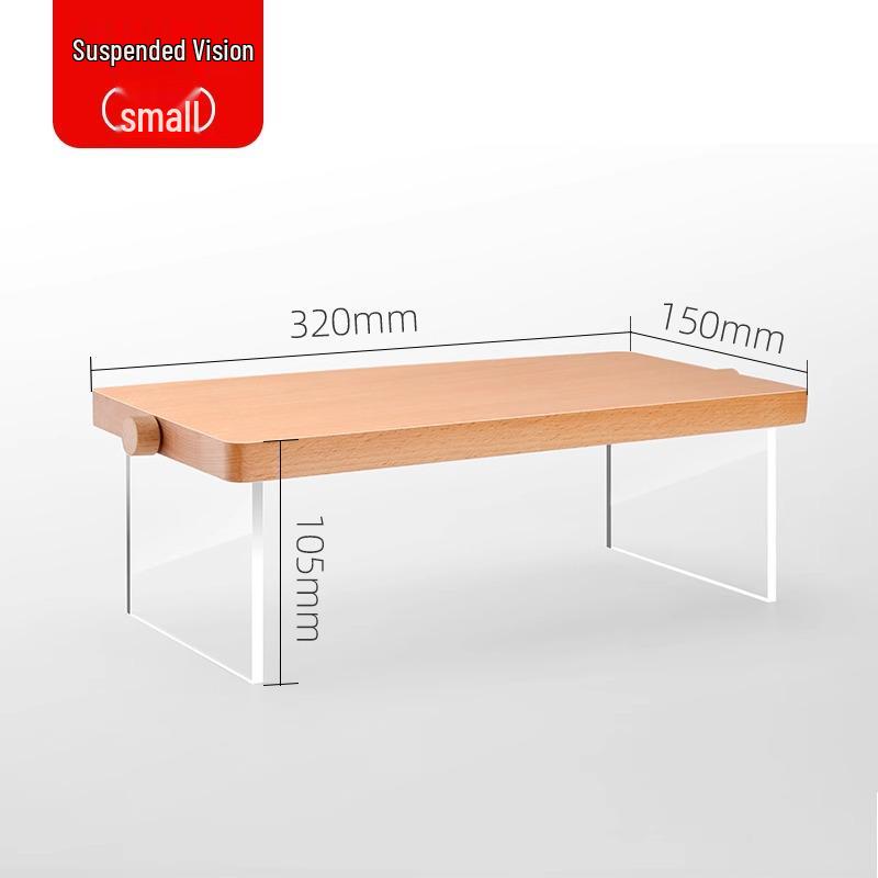 

Clear Acrylic Desk Organizer for Figures, Shoes, Bags, and Cosmetics with Layered Dividers