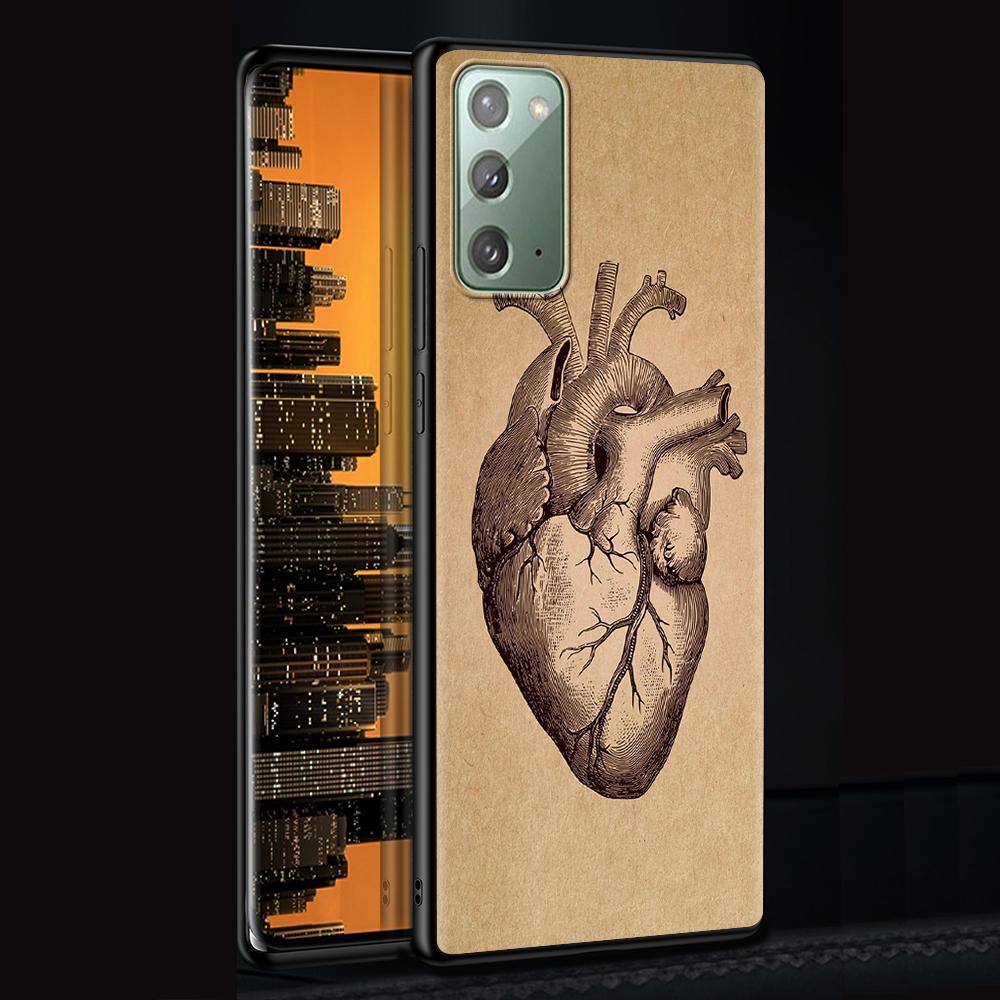 Medical Human Organs Brain Meridian Kidney Case for Samsung Galaxy Note 20 Ultra 10 9 8 M31 M30s M51 M31s M52 5G Phone Cover