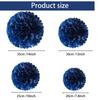 1pcs Set 7.8inch Deep Blue Paper Flower Balls Paper Pom Pom Paper For Birthday Party Paper Flowers Decorations