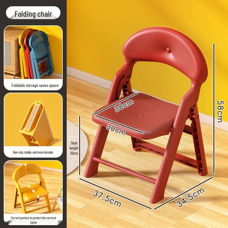 Children's Foldable Backrest Chair - Little Friends Stool
