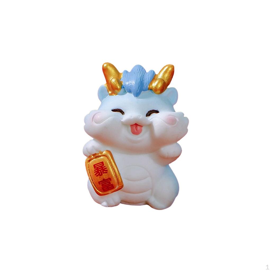 Dragon Figurine Car Dashboard Decor - Exquisite Tabletop Ornament for Home and Office