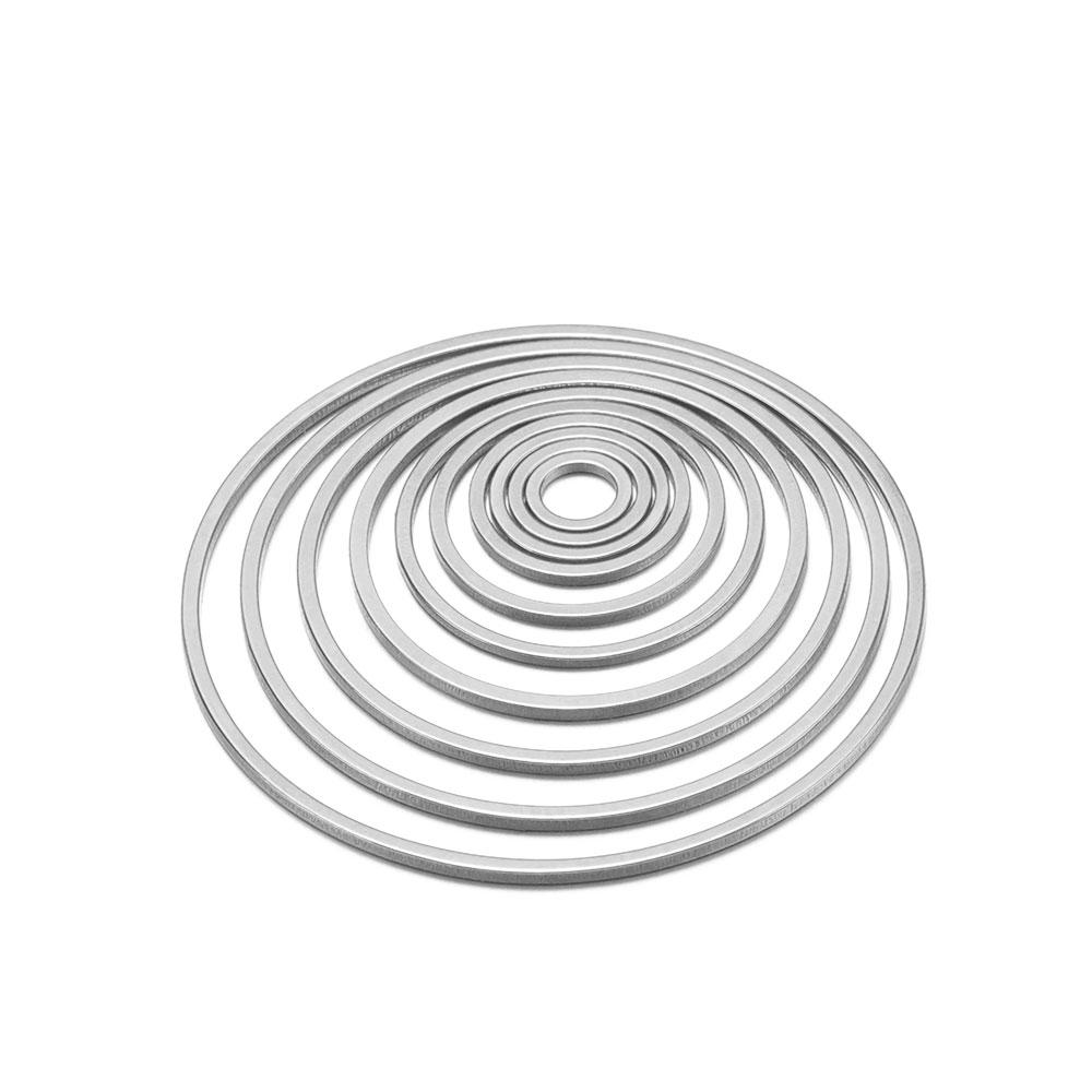 20 Stück Edelstahl Flache Lünetten Hohl Anhänger Kreise Charms Ohrringe Ringe Drahtreifen Anhänger für DIY Halskette Schmuckherstellung