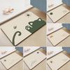 Simple Cat Print Door Mat Decoration Home Bathroom Mat