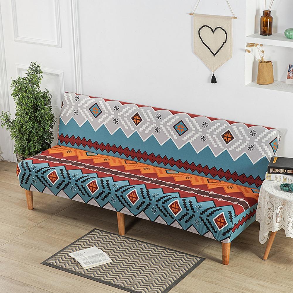 Milk Silk Elastic Sofa Cover Slipcover Furniture Protector Dustproof Stretchable No Armrest Full Coverage