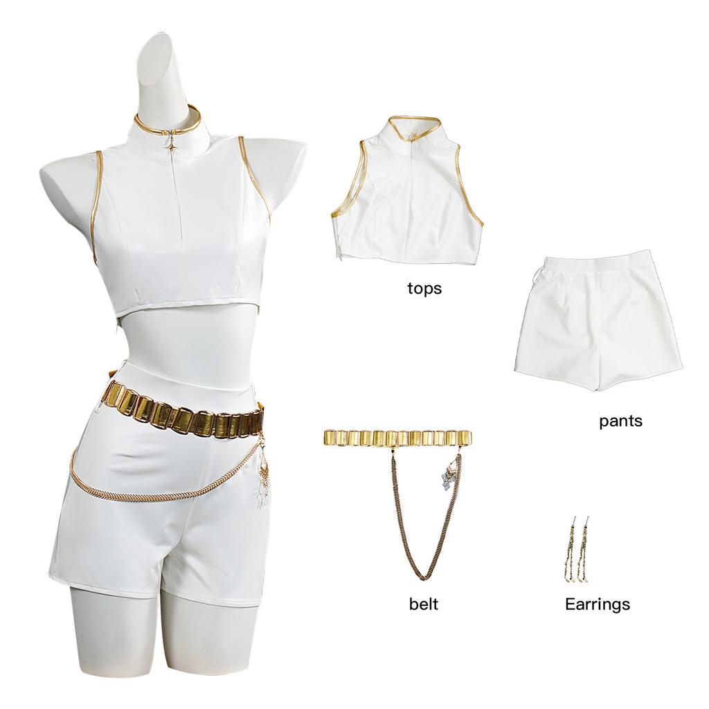 Dětské dívčí Rumi K Pop Lovkyně démonů Cosplay Dětský černý zlatý kostým Dětská maska Vystoupení Roleplay Uniforma Halloween