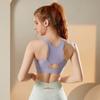 Women High Impact Shockproof Front Zipper Sports Bra For Running Fitness Training