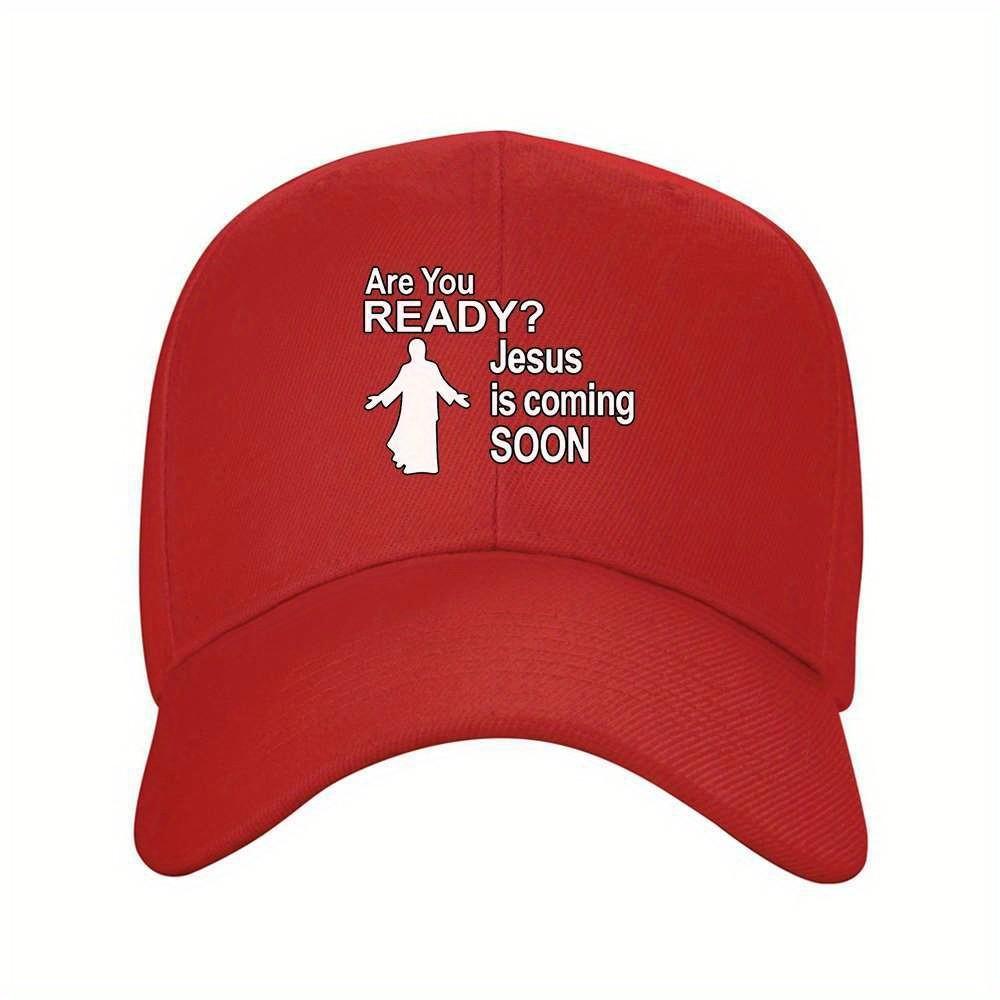 Jesus Is Coming Soon Christian Baseball Cap Adjustable Polyester Casual Hat One Size