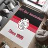 Tappeto con logo AFC Ajax per Soggiorno Camera da Letto Decorazione Divano Casa, Tappetino Antiscivolo per Giochi Bambini