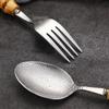 8/16/24pcs Creative Bamboo Cutlery Sets 304 Stainless Steel Steak Cutlery Tableware set Spoon and Fork Kitchen Dining Bar