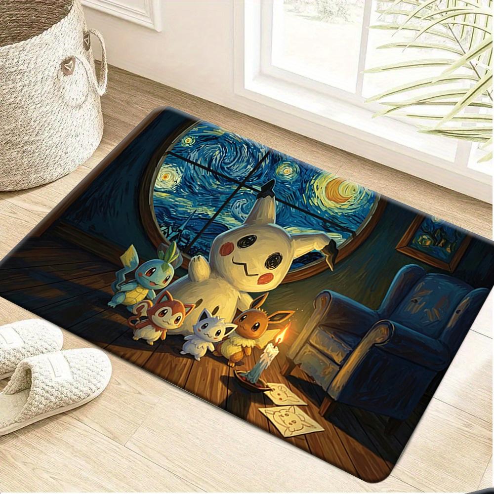 Starry Night Style Mimikyu Print Non-Slip Floor Mat Doormat 40x60cm