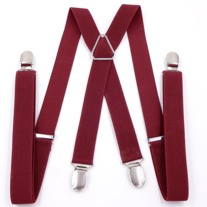 Herren Hosenträger Verstellbare Hosenträger X-Form Elastisches Band Seitenclip Überkreuzt Erwachsener Hosenträger Hosen Bekleidungszubehör