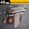 Mid-Century Style Space Aluminum Foldable Towel Rack