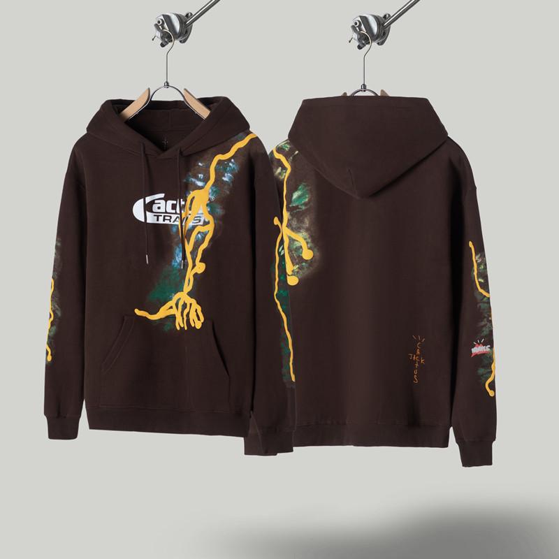 Travis Scott Inverted Hook Fleece Hoodie & Lässige Hose für Herren/Damen