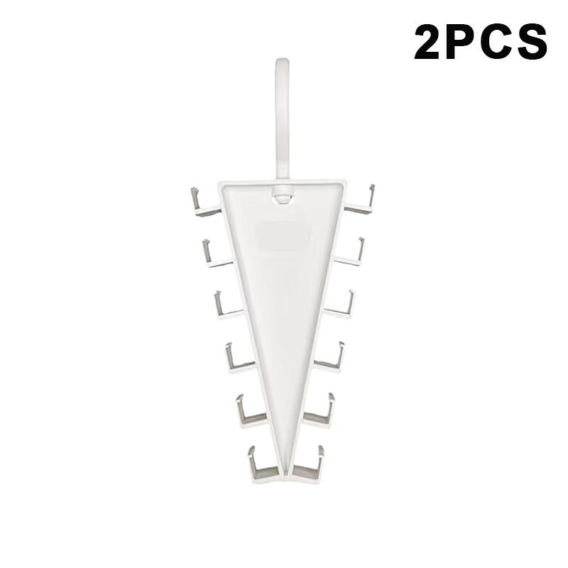 1/2Pcs V Shaped Space Saving Hanger 12 Hooks Clothes Organizer Vertical Closet Storage Rack For Bedroom Wardrobe Hat Belt Scarf