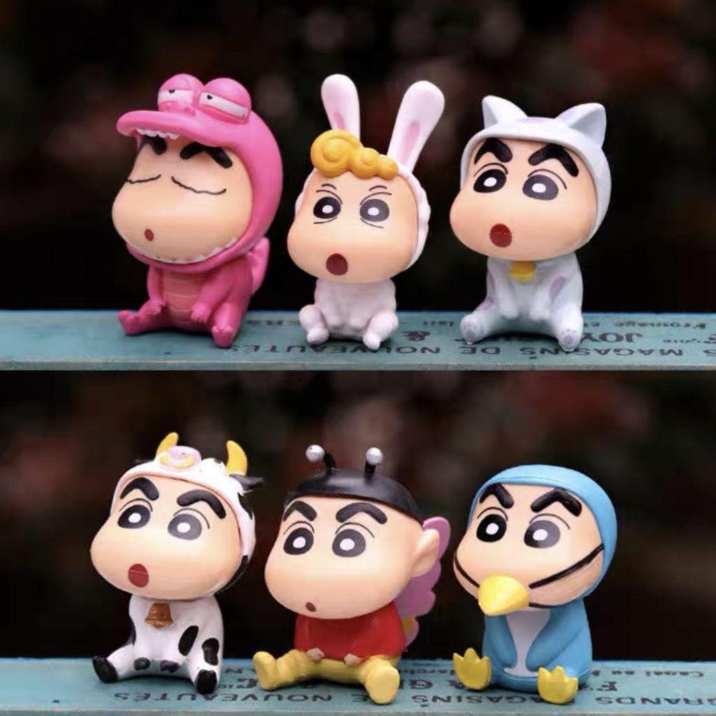 Cow-Themed Crayon Shin-chan Blind Box and Car Set