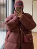 Übergroßen Langen Mantel Frauen Winter Unten Baumwolle Jacke Weiblichen Koreanischen Mode Gepolsterten Mantel Damen Casual Dicke Warme Zipper Mäntel
