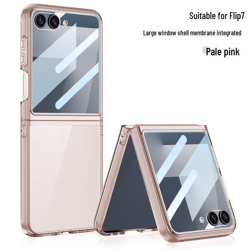 Samsung Z Flip7 Protective Case: Transparent Airbag Shell with Large Window
