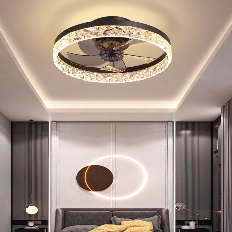 20 Inchs Adjustable Brightness LED Ceiling Fan Lamp DC Motor Ceiling Fan With Light Living Room Luxury Style Ceiling Fan