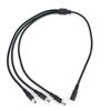 0.7m 18awg DC female to 3 way male power Supply Splitter Cable 1 Female to 3 Male connector CCTV Accessories extend Adapter 70cm