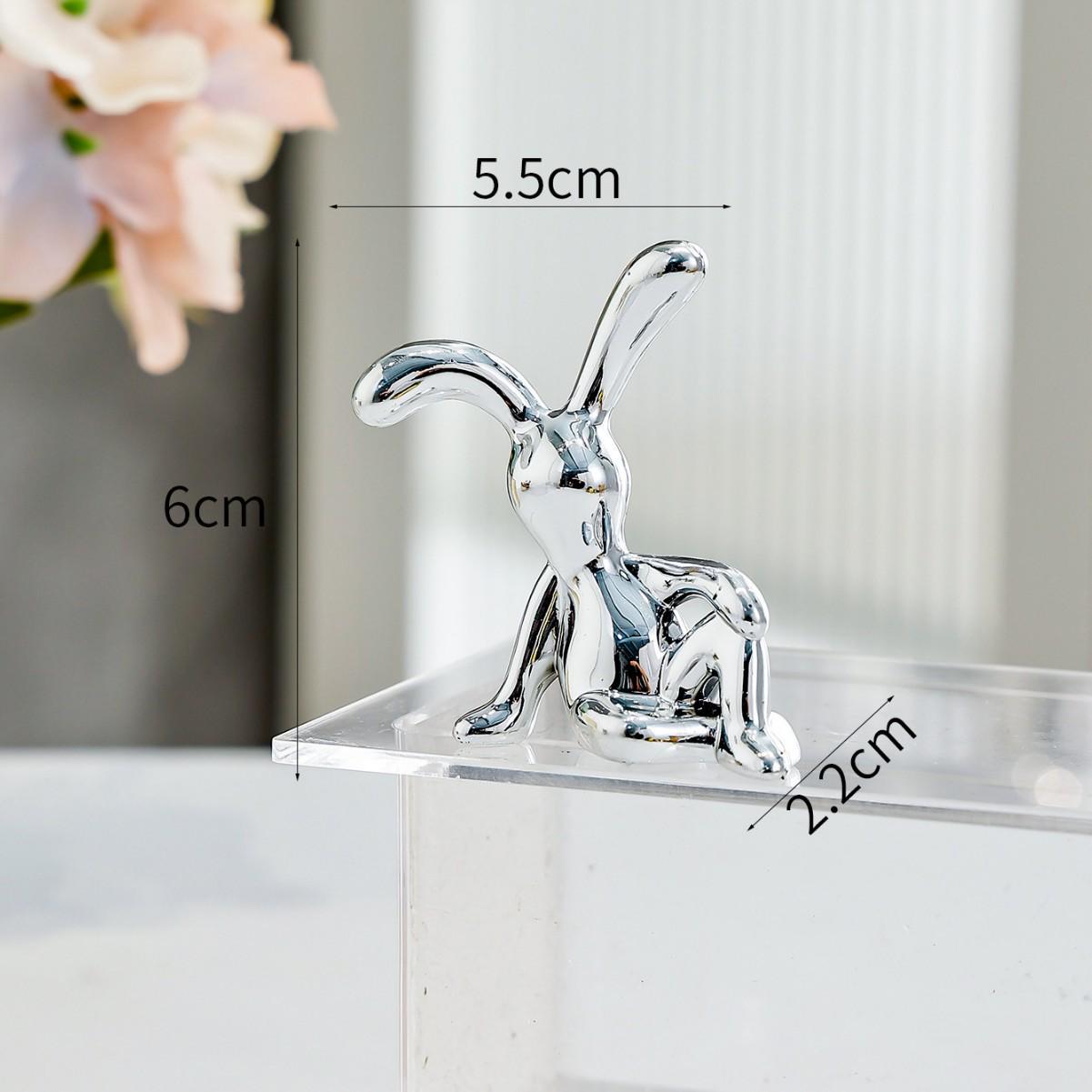 Nordic Style Luxury Rabbit Figurine Tissue & Jewelry Storage Box